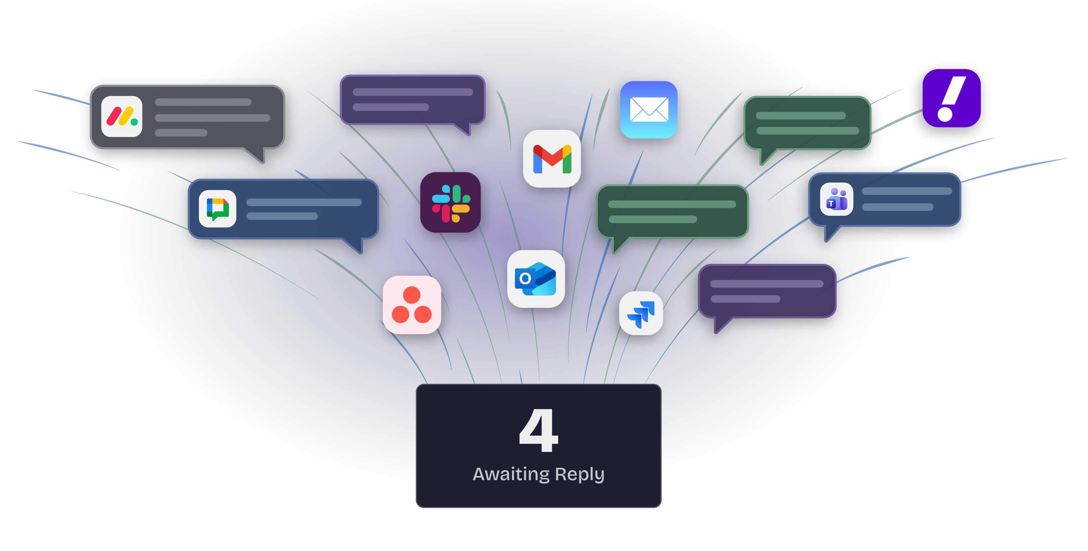 ReplyList overview showing connected tools and awaiting reply digest